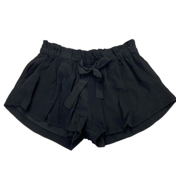 WILFRED Aritzia Montrouge Crepe Paperbag Short Sz XXS Black - Picture 2 of 4
